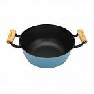 Кастрюля SEAGREEN 28x12см / 6л. со стеклянной крышкой (эмалированны