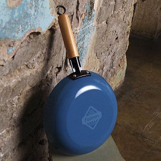 Сковорода для жарки SEAGREEN 24x4,5см с дер. ручкой (эмалированный