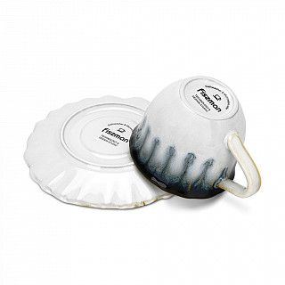 Набор из 2 чашек GALACTIC WAVES 100 мл с блюдцами (фарфор)