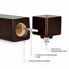 Мельница для перца квадратная 16,5x5см (деревянный корпус, нерж.ста