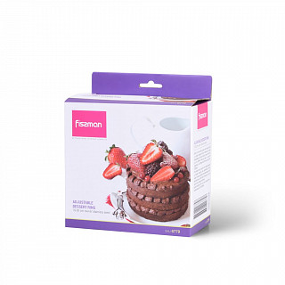 Регулируемое кулинарное кольцо 16-30 см круглое (нерж. сталь) Регулируемое кулинарное кольцо 16-30 см круглое (нерж. сталь)