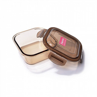 Контейнер с пластиковой крышкой 13x13x5 см / 520 мл (стекло)