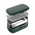 Ланч-бокс с функцией подогрева для авто 900мл (пластик + нерж.сталь