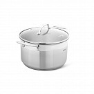 Кастрюля PLATINO 22x12,5 см / 4,4л со стеклянной крышкой (нерж.стал