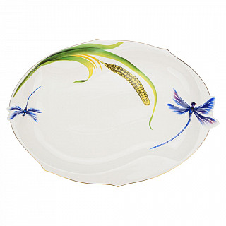Блюдо DRAGON FLY 34,5х24,5х3,5см (фарфор)