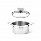 Кастрюля BAMBINO 14x6,0 см / 0,9 л со стекл. крышкой (нерж. сталь)