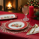 Тарелка CHRISTMAS EVE 27см цвет красный (фарфор)