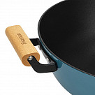 Кастрюля SEAGREEN 32x12,5см / 8л. со стеклянной крышкой (эмалирован