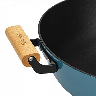 Кастрюля SEAGREEN 32x12,5см / 8л. со стеклянной крышкой (эмалирован