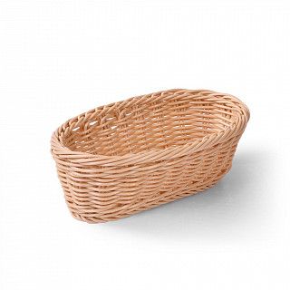 Плетеная корзинка овальная 23x12x8 см (пластик) Плетеная корзинка овальная 23x12x8 см (пластик)
