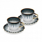 Набор из 2 чашек GALACTIC WAVES 100 мл с блюдцами (фарфор)