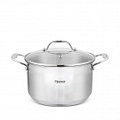 Кастрюля PLATINO 22x12,5 см / 4,4л со стеклянной крышкой (нерж.стал