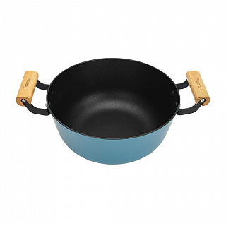 Кастрюля SEAGREEN 28x12см / 6л. со стеклянной крышкой (эмалированны