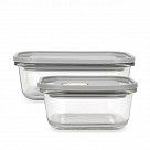 Набор стеклянных контейнеров 2шт 450 / 580мл