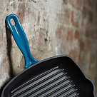 Сковорода-гриль 27x5,0см квадратная с вспомогательной ручкой (эмали