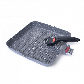 Квадратная сковорода-гриль 28x4,5 см LA GRANITE (алюминий)