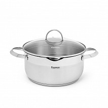 Кастрюля CALLISTO 20x11.5 см / 3,4 л с крышкой (нерж. сталь)