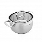 Кастрюля IRON ELEGANCE 20х12 см / 3,3 л со стеклянной крышкой (нер