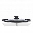 Крышка TRIPLEX 26/28/30см Многоразмерная, цвет Чёрный (стекло)