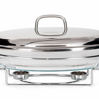 Мармит овальный 35x24x4,5см / 3л (жаропрочное стекло)