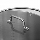 Кастрюля ESAAD 34х22 см / 19 л со стеклянной крышкой (нерж.сталь)