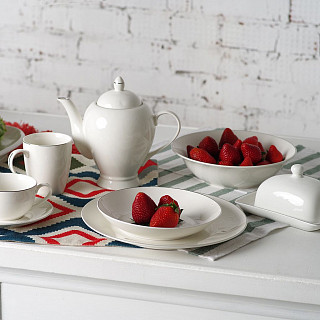 Салатник ALEKSA 23см цвет белый (фарфор) Салатник ALEKSA 23см цвет белый (фарфор)