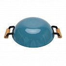 Вок SEAGREEN 32x9,2см / 5л. со стеклянной крышкой (эмалированный чу