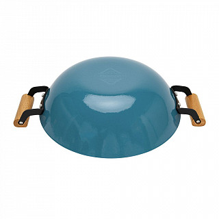 Вок SEAGREEN 32x9,2см / 5л. со стеклянной крышкой (эмалированный чу Вок SEAGREEN 32x9,2см / 5л. со стеклянной крышкой (эмалированный чу