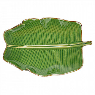 Блюдо глубокое GREEN 35X24X6 CM (керамика)