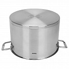 Кастрюля ESAAD 34х22 см / 19 л со стеклянной крышкой (нерж.сталь)