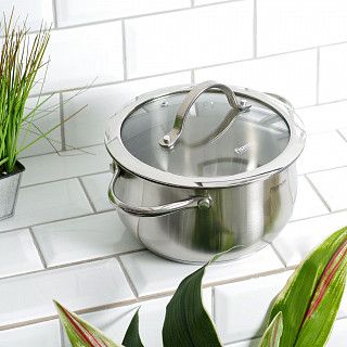 Кастрюля VALERY 20x10 см / 3.1 л со стеклянной крышкой (нерж. сталь Кастрюля VALERY 20x10 см / 3.1 л со стеклянной крышкой (нерж. сталь
