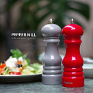 Мельница для соли и перца 17x6см (пластиковый корпус) Серый