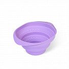 Складной дуршлаг 15x9 см, цвет ЛИЛОВЫЙ (силикон)