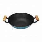 Вок SEAGREEN 32x9,2см / 5л. со стеклянной крышкой (эмалированный чу