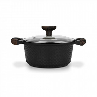 Кастрюля EVOLUTION 20х9,3 см / 2,4 л со стеклянной крышкой  (литой