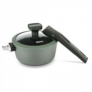 Ковш BRILLIANT 16x7,5см / 1,3л со съем.ручкой и стек. крышкой (алю Ковш BRILLIANT 16x7,5см / 1,3л со съем.ручкой и стек. крышкой (алю