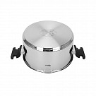 Кастрюля ELIZ 24x13 см / 5,6л со стеклянной крышкой (нерж.сталь)