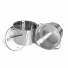 Кастрюля ADORA 24x12 см со вставкой-пароваркой 24x10 см с крышкой