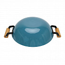 Вок SEAGREEN 32x9,2см / 5л. со стеклянной крышкой (эмалированный чу