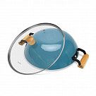 Вок SEAGREEN 32x9,2см / 5л. со стеклянной крышкой (эмалированный чу