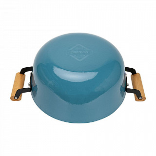 Кастрюля SEAGREEN 28x12см / 6л. со стеклянной крышкой (эмалированны