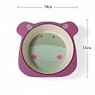 Глубокая тарелка 14x13 см БЕГЕМОТИК из бамбукового волокна