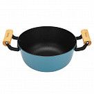 Кастрюля SEAGREEN 24x11см / 4л. со стеклянной крышкой (эмалированны