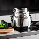 Кастрюля IRON ELEGANCE 24х15 см / 6,3 л со стеклянной крышкой (нер