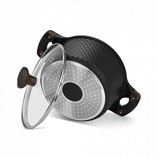 Кастрюля EVOLUTION 20х9,3 см / 2,4 л со стеклянной крышкой  (литой