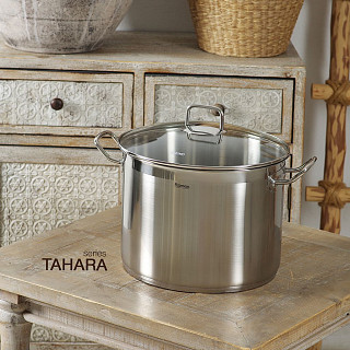Кастрюля TAHARA 26x17 см / 9,0 л с крышкой (нерж. сталь) Кастрюля TAHARA 26x17 см / 9,0 л с крышкой (нерж. сталь)