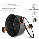 Кастрюля DIAMOND 24x12см / 4,5л со стеклянной крышкой (алюминий)