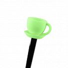 Чайная ложечка с силиконовой фигуркой ЧАШКА (нерж. сталь)