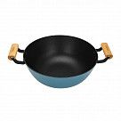 Кастрюля SEAGREEN 32x12,5см / 8л. со стеклянной крышкой (эмалирован