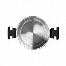 Кастрюля ELIZ 20x11 см / 3,3л со стеклянной крышкой (нерж.сталь)